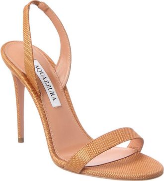 Aquazzura Logo Leather Sandal