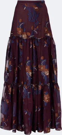 Etro Tiered silk-blend jacquard maxi skirt