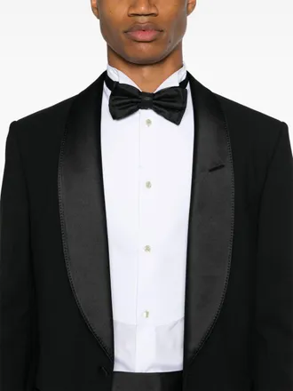 Giorgio Armani Diamond-Pattern Poplin Shirt - White