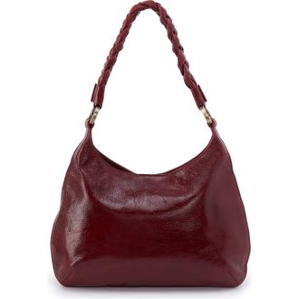 Hobo Madison Leather Shoulder Bag in Garnet Gloss at Nordstrom