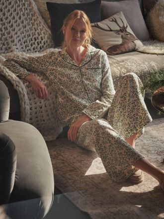 Fat Face FatFace Oatmeal Mistletoe Pyjama Set