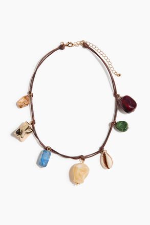 H&M Schnurkette mit Charms - Dunkelbraun