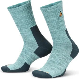 Nike Unisex Nike ACG Everyday Cushioned Crew Socks (1 Pair) in Green | FB3341-017