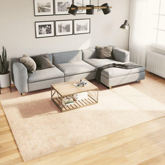 vidaXL Vidaxl - Alfombra De Pelo Corto Suave Lavable Huarte Beige 240x340 Cm