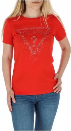 Guess Mujer, Camisetas, Rojo, Talla: S