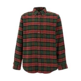 Portuguese Flannel Camicia a Quadri in Flanella - - Shirts - Uomo - Multicolore - L
