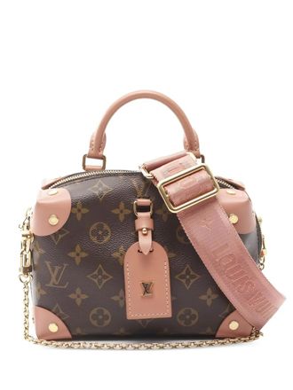 Louis Vuitton Petite Malle Souple monogram pattern handbag - women - Calf Leather/PVC - One Size - Brown
