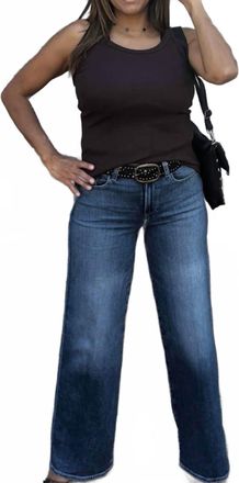 Michael Stars Nicole Wide Crew Tank Top In Java