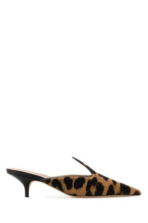 Ferragamo Leopard Print Slip On Pumps
