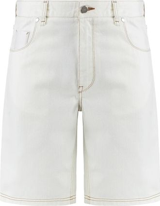 Fendi Bermuda Shorts van Katoen - Heren - Denim shorts - Wit - W34 - Katoen - Korte Broeken