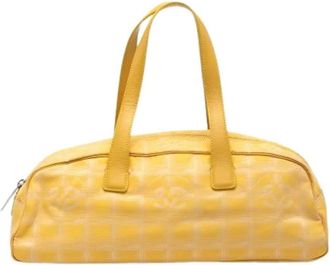 Chanel Pre-owned Handbags, female, Yellow, Size: ONE SIZE Pre-owned Nylon Handbag