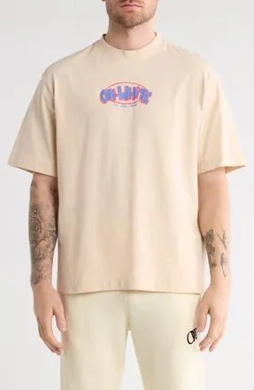 Off-white Sketch Arrow Skate Graphic T-Shirt in Beige And Blue at Nordstrom Rack, Size X-Small