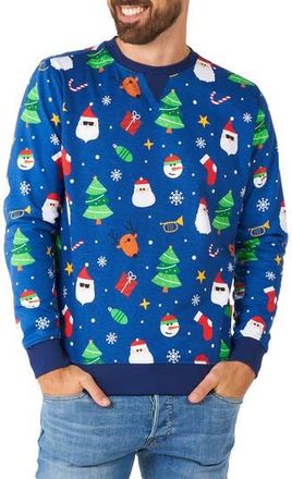 OppoSuits X-Mas Festivity Long Sleeve Sweater in Blue at Nordstrom Rack, Size X-Large