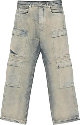 Rick Owens Double Cargo Jeans - Heren - Regular Fit Jeans - Grijs - W32 - Katoen - Jeans
