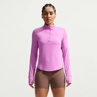 Nike Womens Swift Dri-FIT UV Quarter-Zip Top Pink XXL