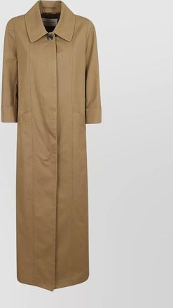 Dries Van Noten long sleeve cotton twill coat