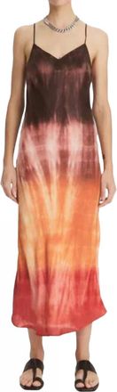 Maria Cher Tortuguitas Isabel Slip Dress In Brick Ombre