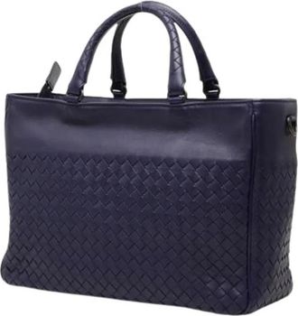 Bottega Veneta Pre-owned Vintage Shoulder Bag - Dames - Pre-owned - Blauw - Maat: ONE Size Leer
