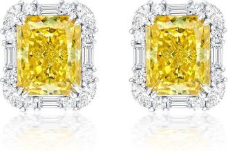 Suzy Levian Suzy Levian Gala Collection Silver Cz Stud Earrings