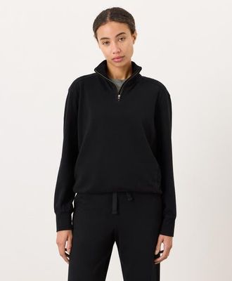 Pact CloudKnit Half Zip in Black at Nordstrom, Size X-Small