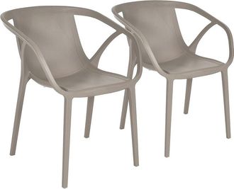 Ezpeleta Ezpeleta - Hop - Lote 2 Sillones De Jard&iacute;n Apilables De Polipropileno Reforzado