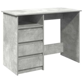 Berkfield Home Desk Concrete Grey 102x50x75 cm Engineered Wood | Size: 102 x 50 x 75 cm