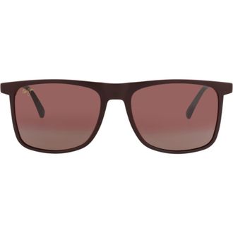 Maui Jim 56mm Square Sunglasses in Burgundy Burgundy Rose at Nordstrom Rack