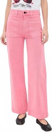 ASKK NY Flared Twill Trouser In Washed Pink