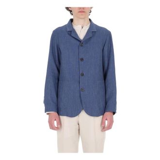 Finamore Blazers, male, Blue, Size: XL Tailored Jacket Frans