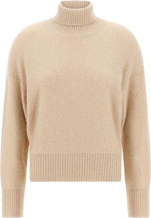 Fabiana Filippi Beige Sequin turtleneck sweater