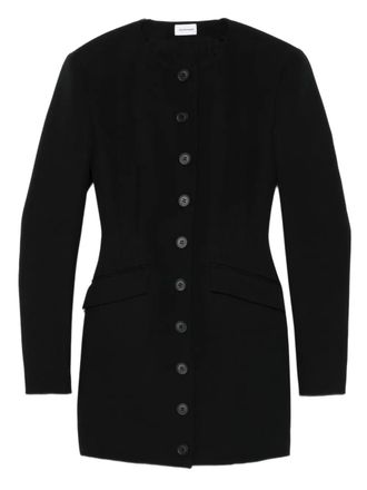 Andamane Button-down getailleerde mini-jurk - Zwart