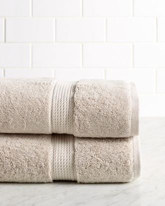 Superior Highly Absorbent 2Pc Solid Bath Egyptian Cotton Towel Set