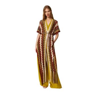 Twinset Caft&aacute;n Rayas Multicolor - Dames - Jumpsuits - Veelkleurig - ONE Size - Polyester - Jumpsuits & Playsuits
