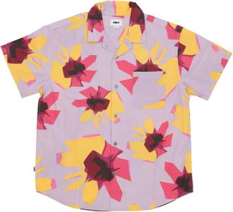 Obey Eden Woven Short Sleeve Shirt - Heren - Korte mouwen Overhemden - Veelkleurig - L - Katoen - Overhemden