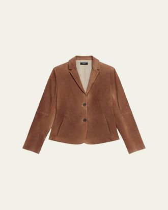 Theory Shaped Suede Blazer