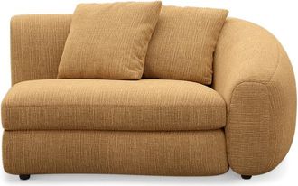 Castlery Fable Right Arm Sofa Customized, Caramel, Machine Washable, Ultra Deep Seats for Brown