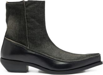 Diesel Black Sleek Pointed-Toe Boots