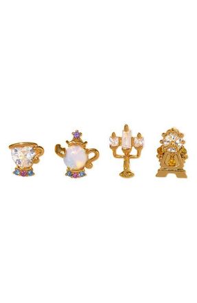 Girls Crew Disney Be Our Guest Stud Earrings Set in Gold at Nordstrom