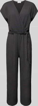 Jake*s Jumpsuit mit Strukturmuster in Dunkelgrau, Größe 34