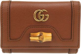 Gucci Brown Leather Wallet (Tri-Fold) (Pre-Owned)