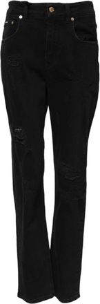 Dolce & Gabbana Zwarte Flared High Waist Denim Jeans - Dames - Bootcut Jeans - Zwart - XS - Denim - Jeans