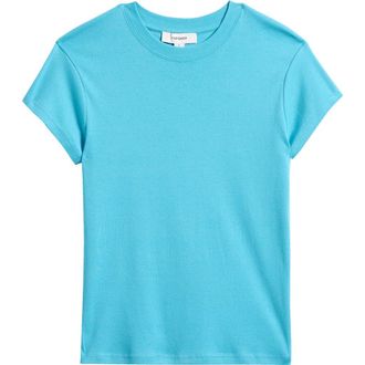 Topshop Everyday Crewneck T-Shirt in Light Blue at Nordstrom, Size X-Small