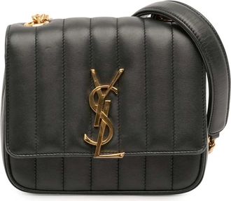 Saint Laurent Pre-owned Cross Body Bags, female, Black, Size: ONE SIZE Pre-owned Stylish Flap Bag