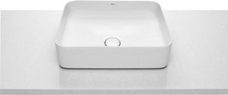 Roca Roca - Lavabo de sobre encimera fineceramic square inspira Color: Beige