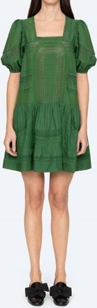 Sea New York Lace Short Sleeve Dress In Green Franca