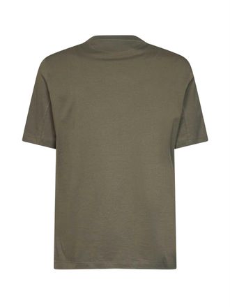 Brunello Cucinelli Mens Crewneck T-Shirt Camouflage Green Cotton T-Shirts And Polos