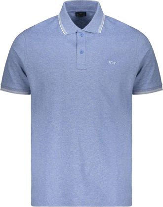 Paul & Shark Katoenen Polo met Kraag - Heren - Polos - Blauw - L - Katoen - Tops