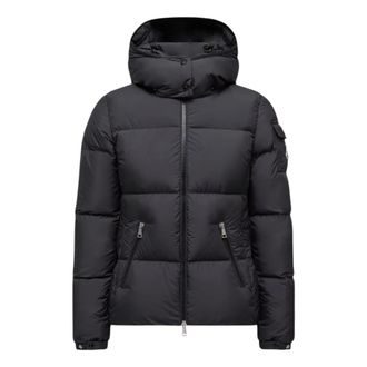 Moncler Down Jackets, female, Black, L, Fourmines Hooded Short Down Jacket