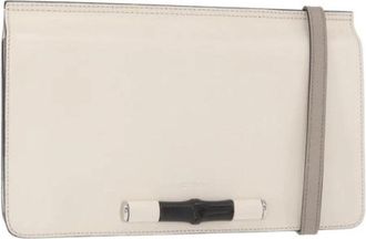 Gucci Pre-owned Leather Cross Body Bag - Dames - Vintage Schoudertas - Wit - ONE Size - Leer - Vintage