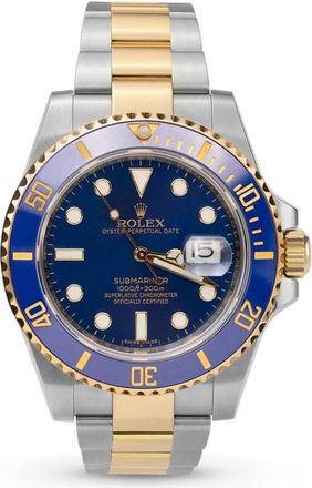 Rolex Pre-owned Rolex Submariner Date Automatic Chronometer Blue Dial Mens Watch 16613 BLSO